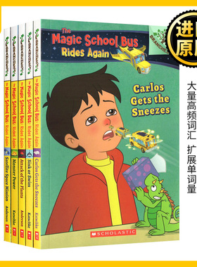学乐大树系列之神奇的校车5册 英文原版绘本 The Magic School Bus Rides Again Scholastic Reader 魔法校车 分级阅读章节桥梁书