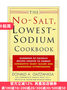 英文原版 The No-Salt Lowest-Sodium Cookbook 无盐 低钠食谱 英文版 进口英语原版书籍