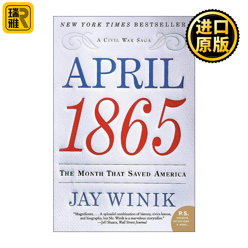 英文原版 April 1865 一八六五年四月 拯救了美国的那一个月 英文版 进口英语原版书籍