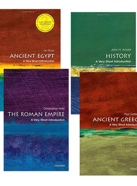 牛津通识读本4本套装 英文原版 A Very Short Introduction 历史 罗马帝国 古埃及 古希腊Ancient Greece History全套进口英语书籍