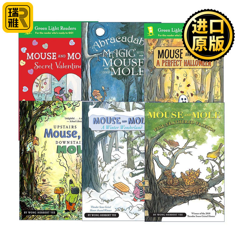 英文原版 Mouse and Mole 老鼠和鼹鼠系列6册 Green Light Readers 绿光分级读物 英文版 进口英语原版书籍