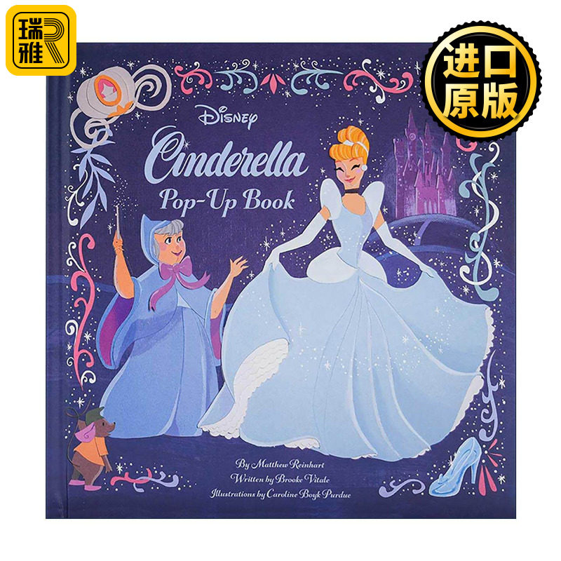 英文原版 Disney Cinderella Pop-Up Book 迪士尼 灰姑娘 精装立体书 英文版 进口英语原版书籍