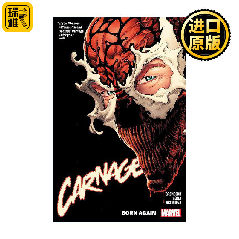 英文原版 Carnage Vol. 1 Born Again 屠杀 卷一 重生 漫威漫画 新版 Ram V. 英文版 进口英语原版书籍