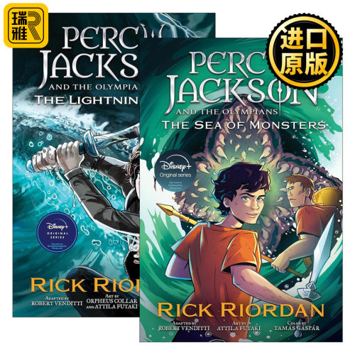 英文原版 Percy Jackson and the Olympians 波西杰克逊与奥林匹斯 漫画版2册 Rick Riordan 英文版 进口英语原版书籍