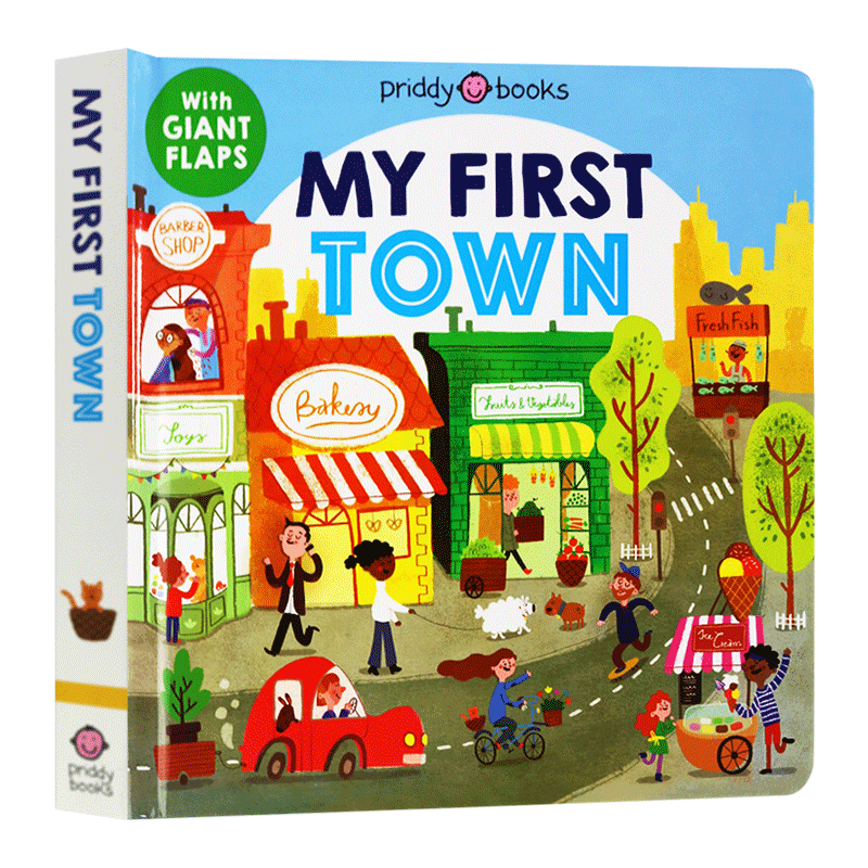 正版 My First Places My First Town 模拟城镇 纸板书