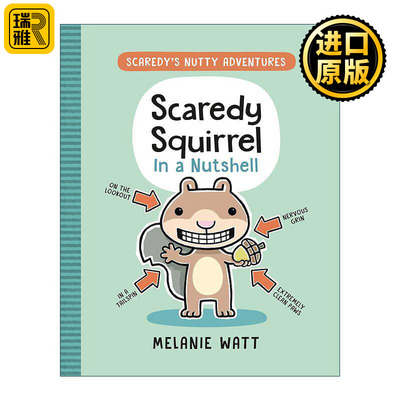 英文原版 Scaredy's Nutty Adventures 01 Scaredy Squirrel in a Nutshell 松鼠小嘀咕疯狂冒险系列1 在果壳里 儿童漫画章节桥梁