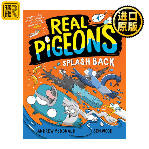 真正的鸽子系列4 闪回 英文原版  Real Pigeons Splash Back 儿童侦探推理漫画图画小说 Andrew Mcdonald 英文版 进口英语原版书籍