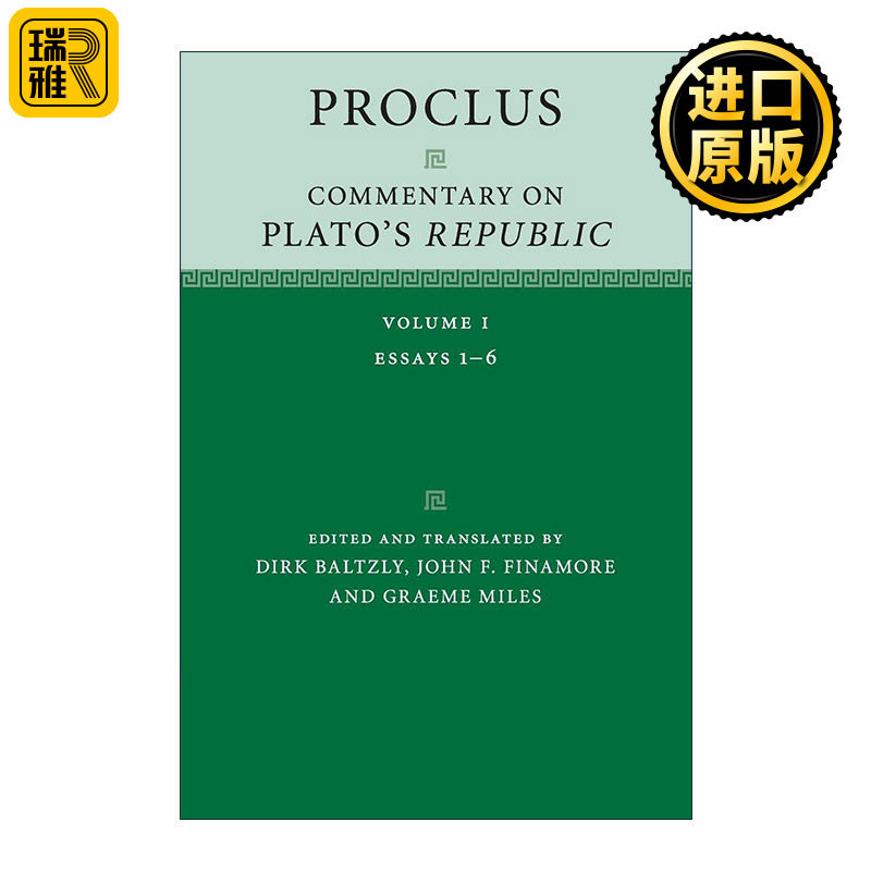 英文原版 Proclus Commentary on Plato's Republic 普罗克洛斯 对柏拉图理想国的评论 英文版 进口英语原版书籍