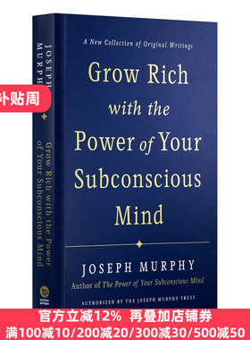 英文原版 Grow Rich with the Power of Your Subconscious Mind 通过你潜意识的力量致富 精装 Joseph Murphy 进口英语原版书籍