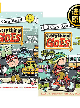 一切顺利 英文原版 Everything Goes I can read 交通工具系列 Henry Goes Skating 儿童分级读物英语绘本 亲子互动 进口英语书籍