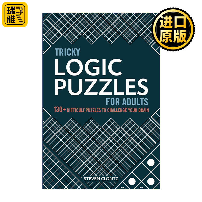 英文原版 Tricky Logic Puzzles for Adults 棘手的成年人逻辑谜题 130多个难题挑战你的大脑 数独 珍珠 英文版 进口英语原版书籍