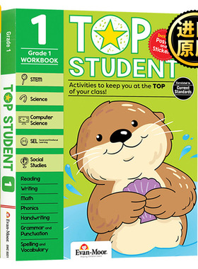 优等生系列 练习册 小学一年级 Evan-Moor Top Student Grade 1 英文原版 美国加州小学英语教辅教材 evanmoor