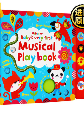 幼儿纸板触摸发声翻翻书 音乐 Baby's Very First Touchy Feely Musical Playbook 英文原版绘本 尤斯伯恩 Usborne 进口英语书籍