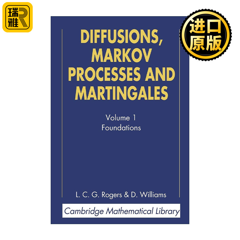 英文原版 Diffusions Markov Processes and Martingales 扩散 马尔可夫过程和鞅 剑桥数学图书馆系列 英文版 进口英语原版书籍