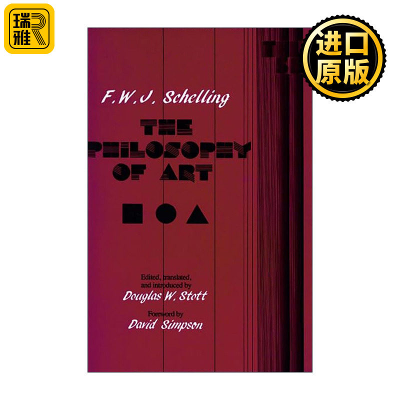 英文原版 The Philosophy of Art 艺术哲学 F.W.J.谢林 德国古典哲学英译本 唯心论美学 英文版 进口英语原版书籍