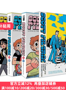 英文原版 Scott Pilgrim Color Collection Box Set 歪小子斯科特1-6卷合集 3册盒装 彩色版漫画 英文版 进口英语原版书籍