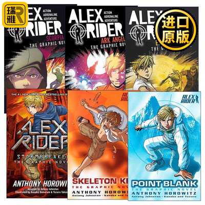 英文原版 The Graphic Novel Alex Rider 少年007系列6册 儿童动作冒险漫画小说 Anthony Horowitz 英文版 进口英语原版书籍