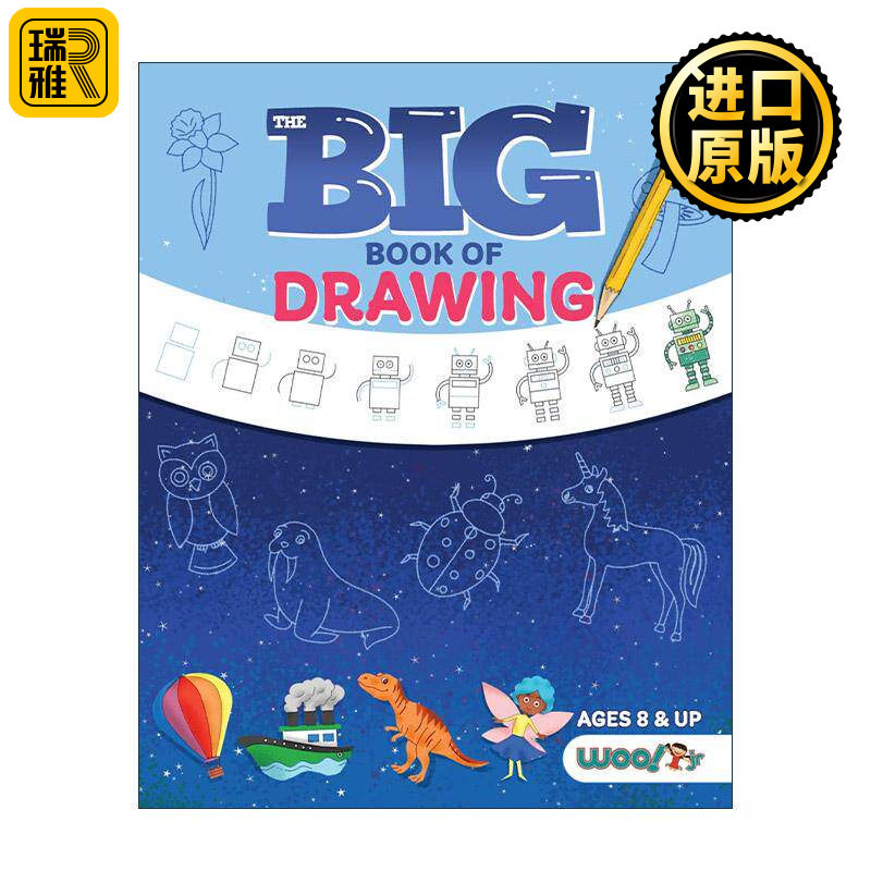 英文原版 The Big Book of Drawing 绘画大全 超过500个儿童绘画挑战和有趣的涂鸦指南 艺术活动书 英文版 进口英语原版书籍