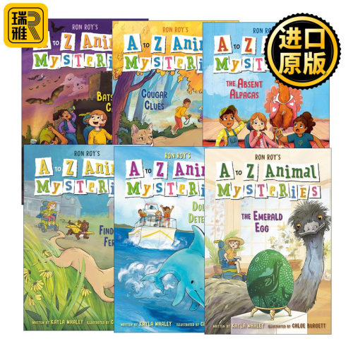 英文原版 A to Z Animal Mysteries 动物神秘案件系列1-6册 儿童推理章节桥梁故事书 Ron Roy 英文版 进口英语原版书籍