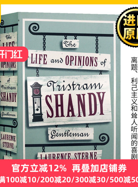 项狄传 英文原版 The Life and Opinions of Tristram Shandy Gentleman 外国文学小说 劳伦斯斯特恩 英文版进口英语书籍