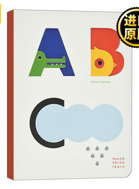 TouchThinkLearn ABC 触摸纸板书 ABC 儿童字母单词认知绘本 英文原版
