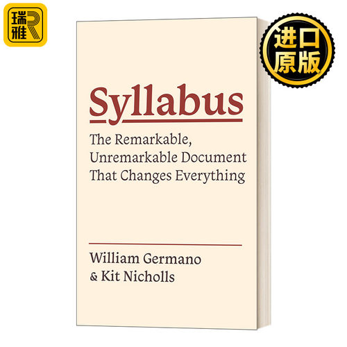 英文原版 Syllabus The Remarkable, Unremarkable Document That Changes Everything 教学大纲 大学课程中至关重要的文件 英文版