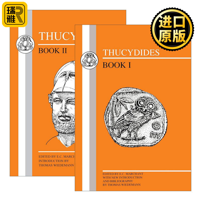 英文原版 Thucydides 希腊语文本系列 修昔底德伯罗奔尼撒战争史2册 E.C. Marchant 英文版 进口英语原版书籍