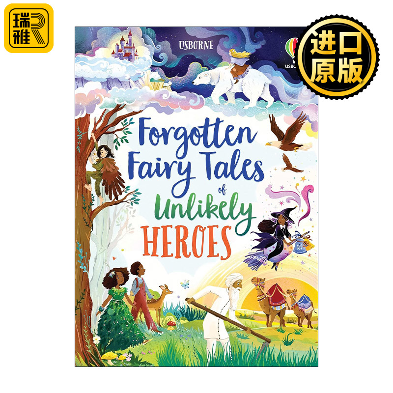 英文原版 Usborne Illustrated Forgotten Fairy Tales of Unlikely Heroes 不为人知的无名英雄故事 精装插图版进口英语原版书籍