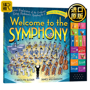 欢迎来到交响乐团 发声书 Welcome to the Symphony 主题音乐乐器 儿童趣味认知晚安故事书 原版