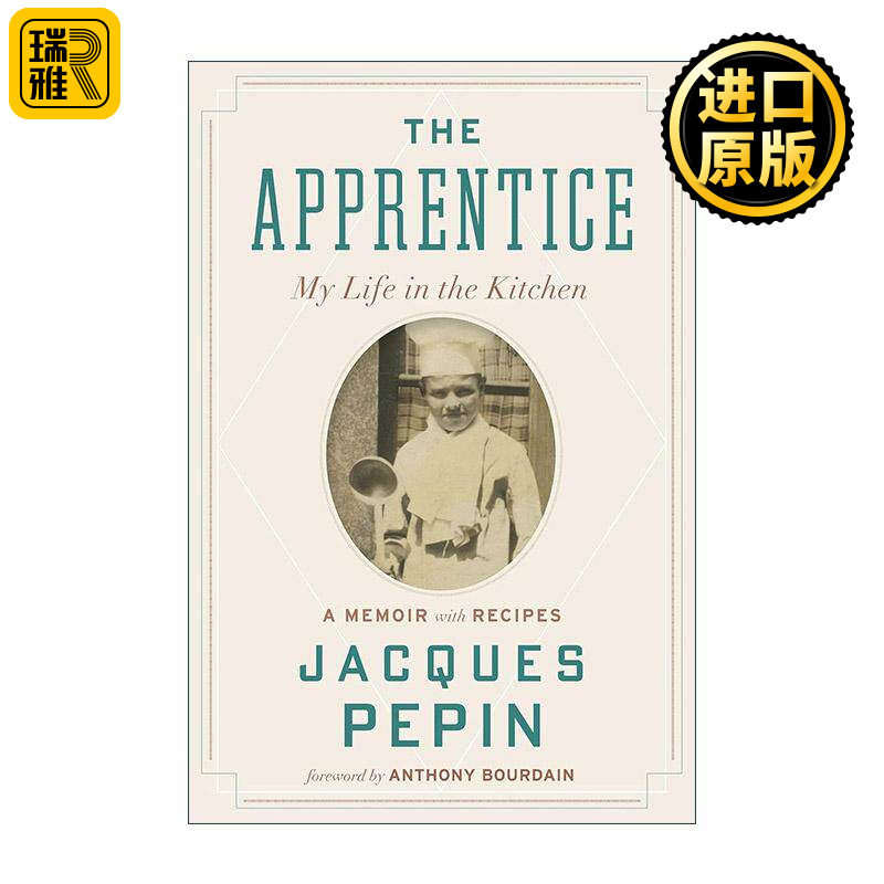 英文原版 The Apprentice 学徒 我的厨房生活 世界名厨雅克·贝潘传记 英文版 进口英语原版书籍