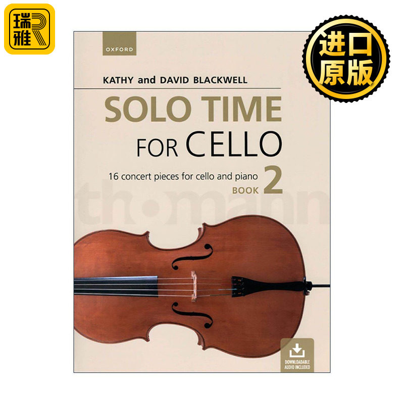 英文原版 Solo Time for Cello Book 2 牛津大提琴时光 中高阶独奏练习2 演奏会曲目 ABRSM英皇考级大提琴教材 进口英语原版书籍