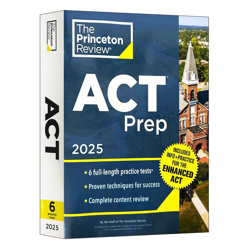 英文原版 Princeton Review ACT Prep 2025 普林斯顿美国大学入学考试备考指南 2025 英文版 进口英语原版书籍
