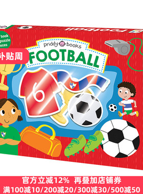 小小角色扮演家 足球员 Lets Pretend Footballer 英文原版 儿童纸板模型操作玩具书 亲子互动游戏书Roger Priddy英语单词认知启蒙