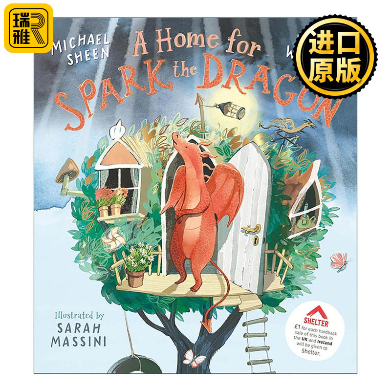 英文原版 A Home for Spark the Dragon 小龙斯帕克的家 精装儿童暖心治愈绘本 好兆头演员麦克·辛 英文版 进口英语原版书籍