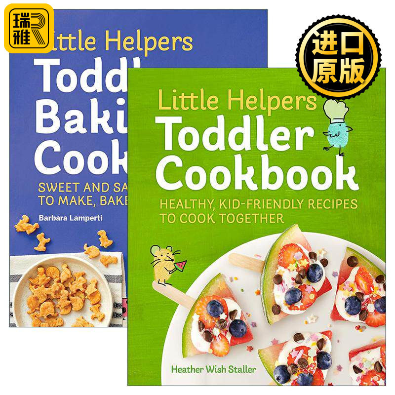 英文原版 Little Helpers Toddler 小帮手系列2册 幼儿健康食谱 亲子互动甜点制作/烹饪指南 提高动手能力 英文版 进口原版书籍