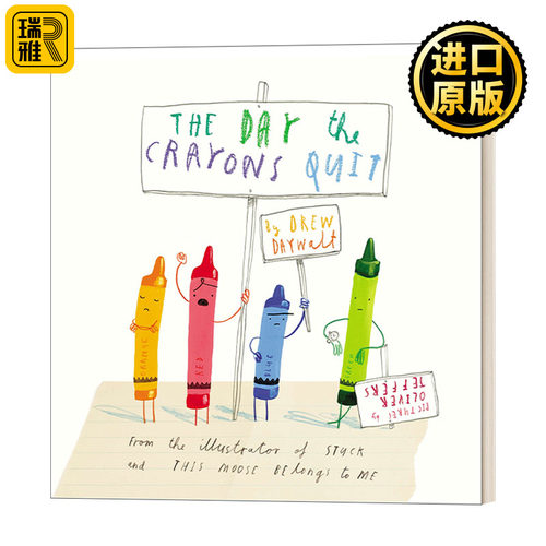 The Day the Crayons Quit 小蜡笔大罢工 3-6岁精装儿童绘本 Oliver Jeffers E.B怀特朗读奖