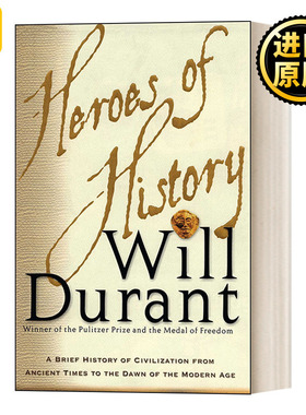英文原版 Heroes of History 历史中的英雄 威尔杜兰特 Will Durant 历史的教训the lessons of history作者 进口英语原版书籍