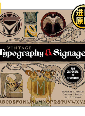 英文原版 Vintage Typography and Signage 复古排版和标志 艺术字体 广告设计 Frank H. Atkinson 英文版 进口英语原版书籍