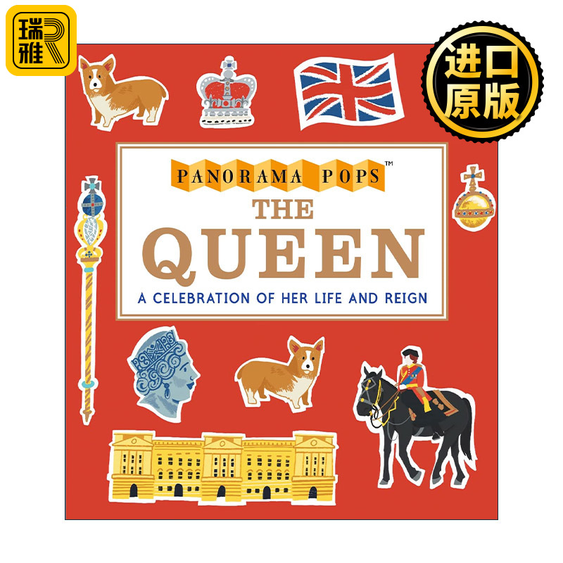 英文原版 The Queen Panorama Pops 全景立体书 英国女王伊丽莎白二世 精装 英文版 进口英语原版书籍