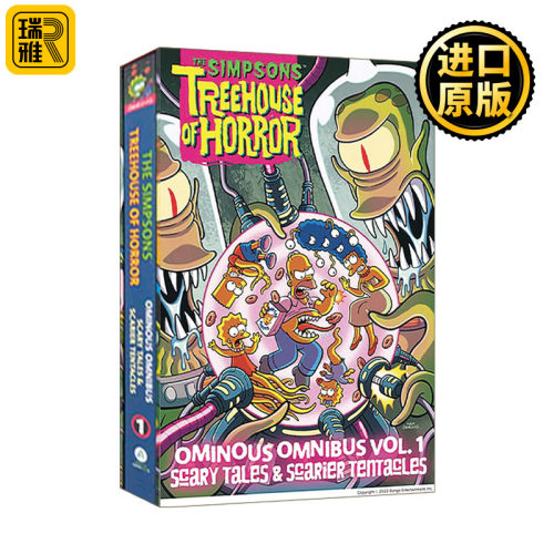 辛普森一家 恐怖树屋1 漫画 英文原版 Simpsons Treehouse of Horror Ominous Omnibus 精装 The Simpsons 阿森一族 家庭 英语书籍