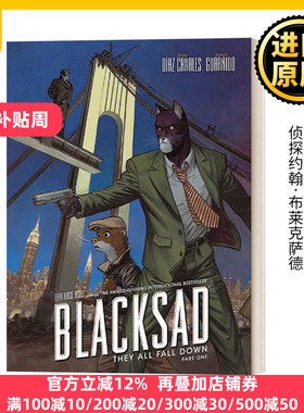 英文原版 Blacksad They All Fall Down Part One 黑猫侦探4 大厦全倾 精装漫画图像小说 Juan Díaz Canales 进口英语原版书籍