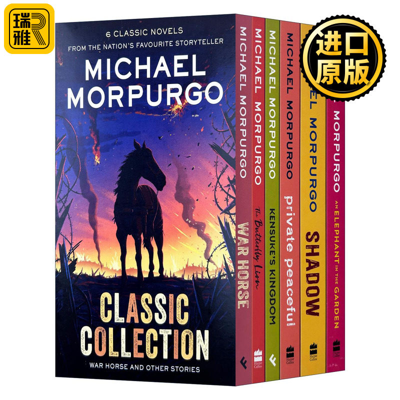 英文原版 Michael Morpurgo 6-Copy Slipcase 迈克尔·莫波格经典儿童小说6册套装 战马 蝴蝶狮 柑橘与柠檬啊 进口英语原版书籍