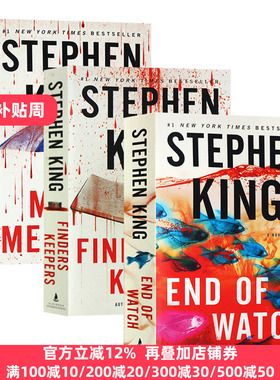 斯蒂芬金霍奇斯三部曲1-3 The Bill Hodges Trilogy 英文原版 悬疑推理小说 Mr Mercedes Finders Keepers End of Watch英语书籍