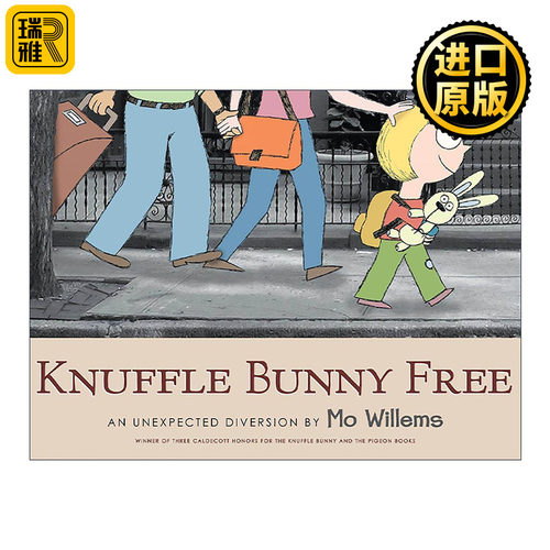 英文原版 Knuffle Bunny Free 古纳什小兔再见了 儿童绘本 凯迪克奖作者莫威廉斯 Mo Willems 英文版 进口英语原版书籍