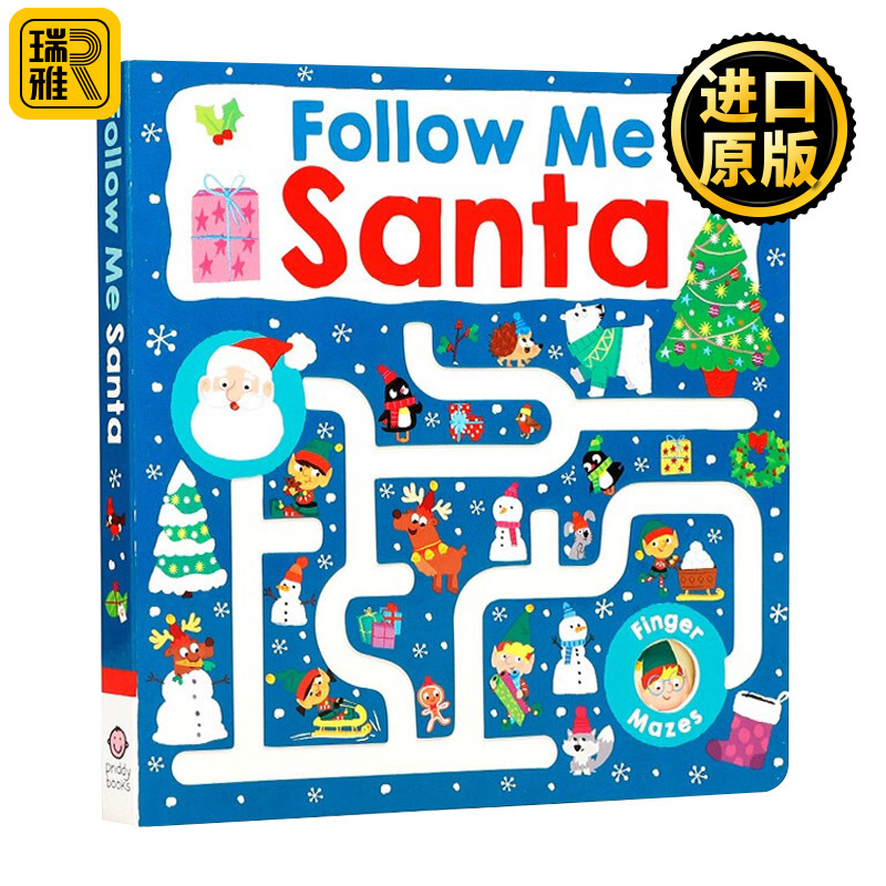 迷宫书 跟我走吧 圣诞老人 Roger Priddy 英文原版 Maze Book Follow Me Santa 英文版 Roger Priddy Books 进口英语原版书籍 书籍/杂志/报纸 原版其它 原图主图