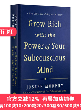 英文原版 Grow Rich with the Power of Your Subconscious Mind 通过你潜意识的力量致富 精装 Joseph Murphy 进口英语原版书籍
