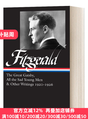 斯科特·菲茨杰拉德 了不起的盖茨比和其他作品 英文原版 F. Scott Fitzgerald 1920–26 LOA #353 The Great Gatsby精装 英语书籍
