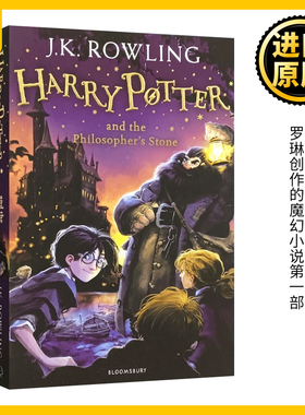 哈利波特与魔法石英文原版Harry Potter and the Philosopher's Stone英语小说书籍搭与死亡圣器20周年纪念1-8全套集原著神奇动物