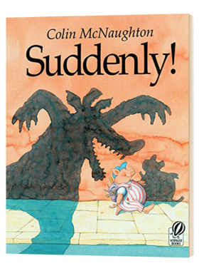 小笨猪与大坏狼 Suddenly A Preston Pig Story 英文原版 儿童英语启蒙图画故事书 英文版 Colin Mcnaughton 进口原版书籍