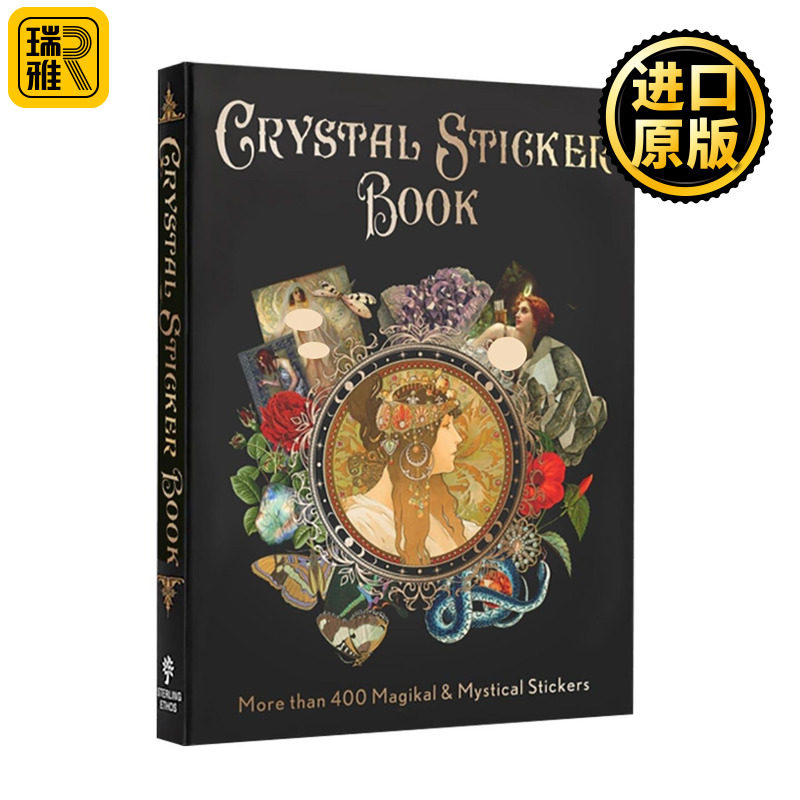 英文原版 Crystal Sticker Book 水晶贴纸书 超过400魔法和神秘贴纸 英文版 进口英语原版书籍